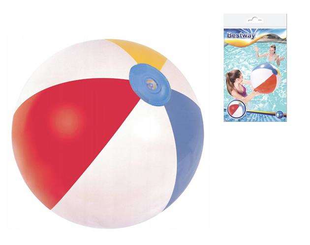 Kolorowa dmuchana piłka plażowa w paski 51cm