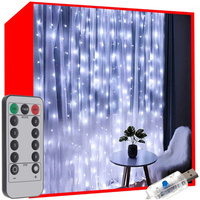 KURTYNA ŚWIETLNA DO OKNA 300 LED 3D NA PILOTA