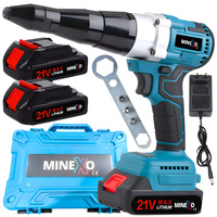 NITOWNICA ELEKTRYCZNA pistolet do nitowania 1/2" 250Nm LED 2.4-4.8mm 2xAKU