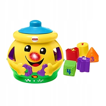 Edukacyjny Garnuszek Fisher Price sorter dźwiękowy z klockami i muzyką