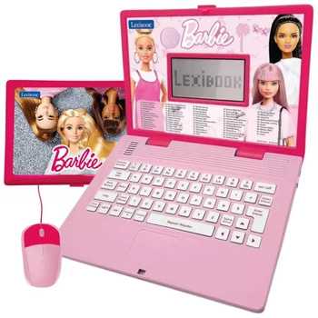LAPTOP EDUKACYJNY LALKA BARBIE LEXIBOOK - ekran LCD z animacjami - 2 języki