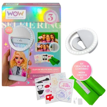 LAMPKA DO SELFIE Z AKCESORIAMI WOW GENERATION lampka na smartphone