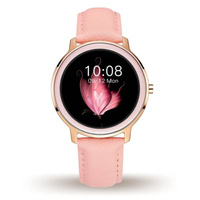 ZEGAREK DAMSKI CIENKI SMARTWATCH R18 - GOLD ROSE