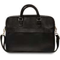 Torba na laptopa Guess ZIP Leather Triangle PREMIUM 16" czarny black