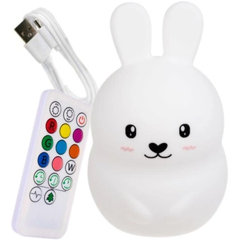LAMPKA NOCNA KRÓLIK 10 TRYBÓW JASNOŚCI I 9 KOLORÓW DO WYBORU dla dziecka