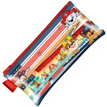 ZESTAW SZKOLNY W PIÓRNIKU Psi Patrol Ołówek Temperówka Gumka Linijka