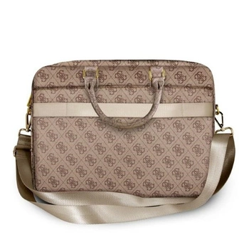 Guess Torba na laptopa Guess 4G Uptown brąz na laptopa do 16 cali