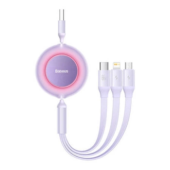 Kabel USB 3w1 Baseus Bright Mirror 3 Lightning USB-C 66W