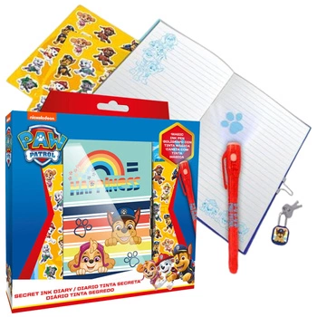 PAMIĘTNIK Z MAGICZNYM DŁUGOPISEM I NAKLEJKAMI PAW PATROL Psi Patrol