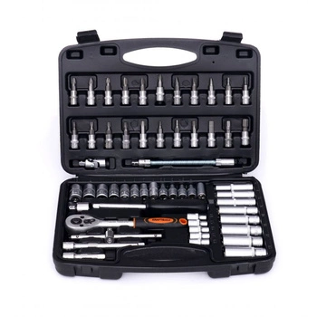 ZESTAW NARZĘDZI W WALIZCE 56 ELEMENTÓW stal CrV + walizka - Kraft&Dele