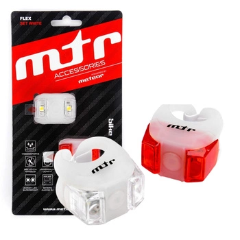 Lampki rowerowe Meteor Flex LED SuperBright zestaw