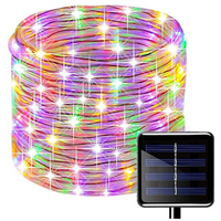 LAMPKI ZEWNĘTRZNE LED SOLARNE ŚWIĄTECZNE WĄŻ 12m