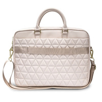 Guess Torba na laptopa Guess 4G Uptown do 16 cali Różowa Elegancka