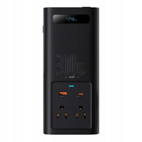 Inwerter samochodowy Przetwornica napięcia 300W 24V USB-C USB-A 2xAC LCD