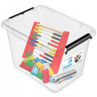 POJEMNIK Z POKRYWKĄ DO PRZECHOWYWANIA BOX 19L PRZEZROCZYSTY 29x39x26cm