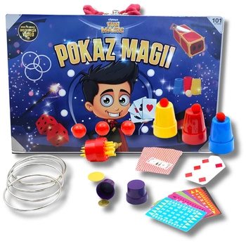 MAGICZNE SHOW pokaz magii zestaw małego magika w walizce 101 sztuczek