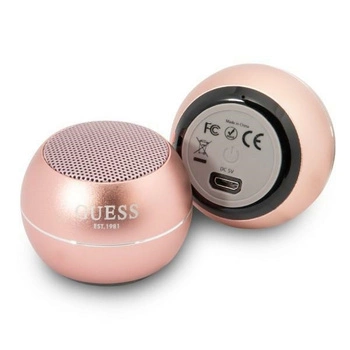 GUESS głosnik bezprzewodowy Bluetooth 5 Speaker mini aluminium praca do 4h