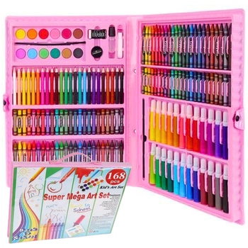 ZESTAW DO MALOWANIA W WALIZCE - 168el. tworzy kreatywne i oryginalne prace