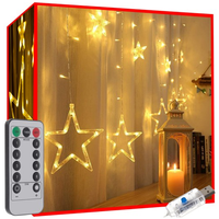 KURTYNA ŚWIETLNA SOPLE GWIAZDY PILOT 138 LED