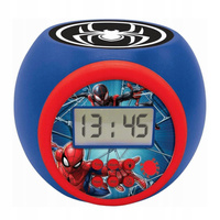 Budzik dziecięcy z projektorem i lampką nocną – motyw Spider Hero