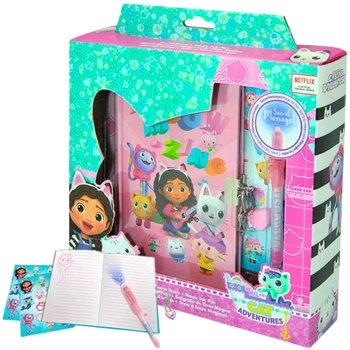 PAMIĘTNIK Z MAGICZNYM DŁUGOPISEM Koci Domek Gabi 60 stron + 20 naklejek