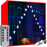 KURTYNA ŚWIETLNA SOPLE GWIAZDY PILOT MULTICOLOR