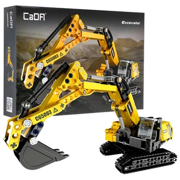 KLOCKI KONSTRUKCYJNE Duża koparka pojazd maszyna budowlana 467el. - CADA