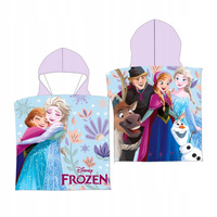 Ponczo FROZEN 50x100 cm komforty i bajkowy styl dla dzieci na basen i plażę