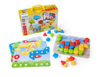 TABLICA EDUKACYJNA Puzzle Superpegs 32 elementy kołki o różnych kształtach