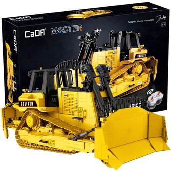 KLOCKI KONSTRUKCYJNE Duży BULDOŻER Spychacz XXL LED 2826el. - CADA