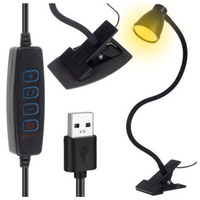 LAMPKA BIURKOWA LED Z KLIPSEM czarna