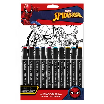ZESTAW MAZAKÓW MALUJ Z NUMERAMI SPIDERMAN malarski ser 10 flamastrów