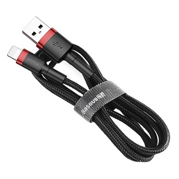 Kabel Lightning USB BASEUS Cafule 1,5A 2m czarno-czerwony