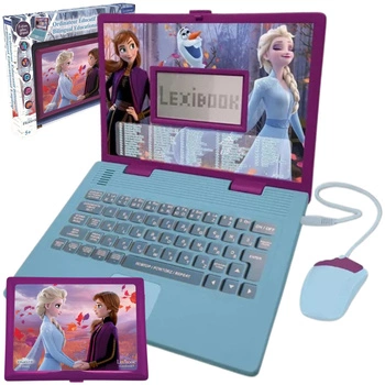 LAPTOP EDUKACYJNY FROZEN KRAINA LOFU - ekran LCD z animacjami - 3 języki