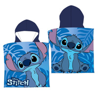 Ponczo dziecięce STITCH 100x50 – szybkoschnące i urocze idealne po kąpieli