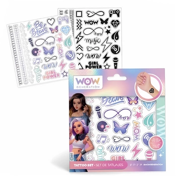 ZESTAW DO ROBIENIA TATUAŻY WOW Generation kolorowe czarno-białe 50szt