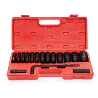 ZESTAW KLUCZY NASADKI UDAROWE 1/2" 6 - kątne 16 elementów - Kraft&Dele