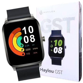 Smartwatch Haylou GST czarny SpO2 Pulsoksymetr