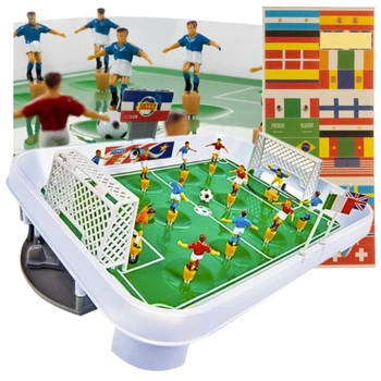 PIŁKARZYKI SPRĘŻYNOWE DO GRY + bramki, piłeczka, flagi i naklejki z flagami