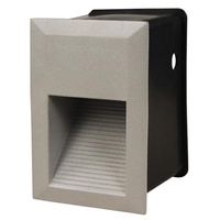 KINKIET WPUSZCZANY SREBRNYLED OŚWIETLENIE ZEWNĘTRZNE ALUMINIUM 138x95x90mm