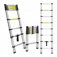 Drabina aluminiowa 8 stopni 2,6 m udźwig 150 kg do domu i ogrodu KraftDele