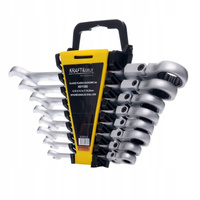 Zestaw kluczy płasko-oczkowych z grzechotką 8-22 mm – 8 sztuk - Kraft&Dele