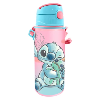 LILO I STITCH aluminiowy bidon o pojemności 600ml z miękką słonką