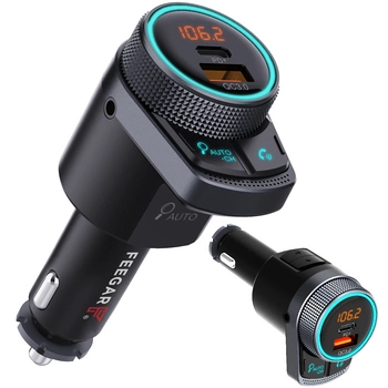 TRANSMITER FM FEEGAR Q300 PRO BLUETOOTH 5.1 do odtwarzania muzyki STEREO