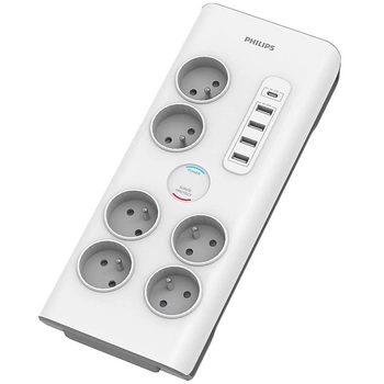 LISTWA PHILIPS 6xAC USB-C 3680W OCHRONNA