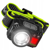 Czołówka LED XPG3+COB 500lm zoom USB-C hybrydowe zasilanie IP66 7 trybów