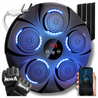 MASZYNA DO BOKSOWANIA INTELIGENTNA TARCZA LED BT Z GŁOŚNIKAMI + RĘKAWICE