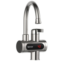 Przepływowy podgrzewacz wody pionowy, wyświetlacz, stal nierdzewna VAYOX