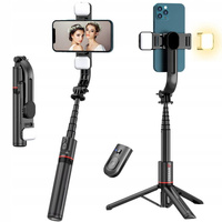 KIJEK DO SELFIE STICK TRIPOD BLUETOOTH STATYW LAMPA LED FEEGAR FLASH +PILOT