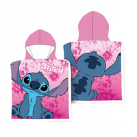 Miękkie PONCHO dziecięce Lilo & Stitch – kolorowe okrycie po kąpieli